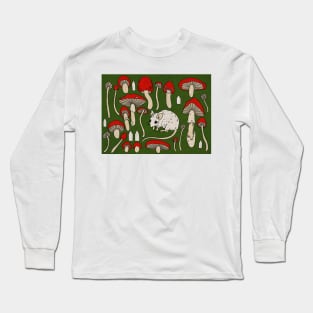 Retro White Mouse Long Sleeve T-Shirt